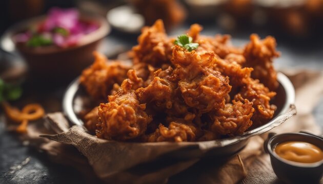 Crispy Kanda bhaji or Bhajji