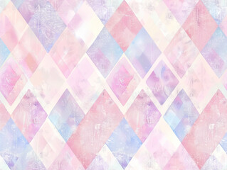 Gentle Pastel Argyle Pattern