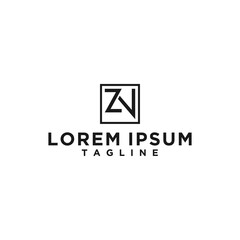zv or vz square logo design inspiration