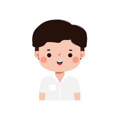 cute cartoon thai student character, back to school, Illustration flat style Png