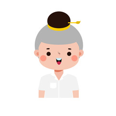 cute cartoon thai student character, back to school, Illustration flat style Png