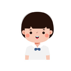 cute cartoon thai student character, back to school, Illustration flat style Png