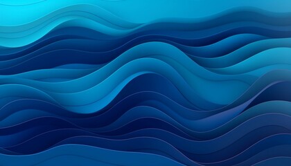 Fototapeta premium Abstract Waves in Shades of Blue Background