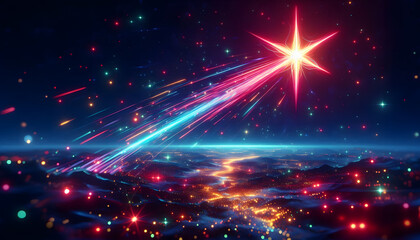 fireworks in the night sky