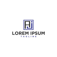 aj square logo design