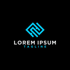 an or na square logo design