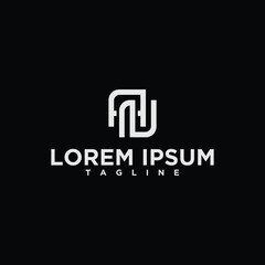 an or na monogram logo design