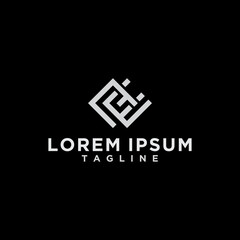 aw or wa square logo design