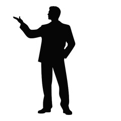 businessman Silhouette isolated on white background. Vector illustration.