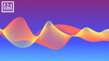 Abstract Fluid Background. Wavy Line Art Abstract Background