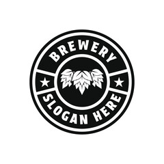 Fototapeta premium brewery logo design concept vintage retro stamp