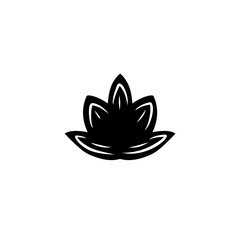 Obraz premium lotus silhouette icon