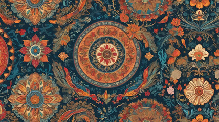 A wallpaper using traditional patterns and motifs from different cultures around the world, celebrating diversity through vibrant and intricate designs, world 
