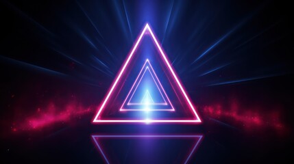 Multi-layered triangle neon loop, 