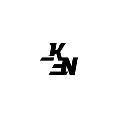 sporty style esport monogram initial letter boldand cool concept KN