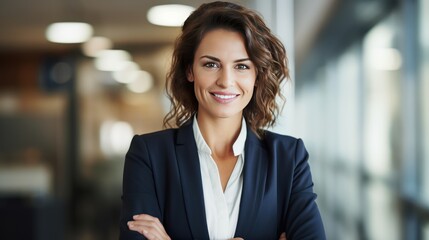 Obraz premium businesswoman smiling at the camera 