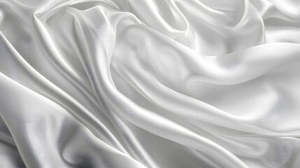 Obraz premium White gray satin texture that is white silver fabric silk panorama background with beautiful soft blur pattern natural.