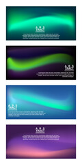 Blurred Abstract Background with Aurora Sky Colors