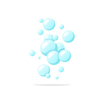 recommend clip art: Light soap bubbles vector isolated on white background.