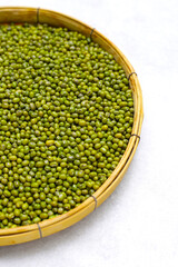 Mung bean on white background.