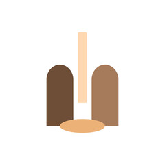 Brown Bohemian Geometric Shape