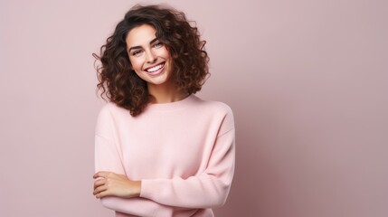 Fototapeta premium a happy woman, confident smile, 