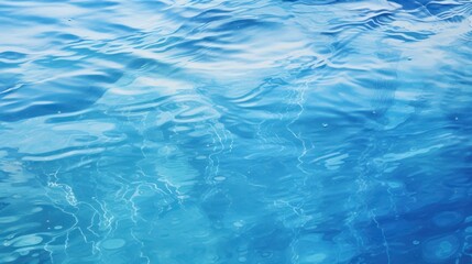 The blue clear water surface texture 