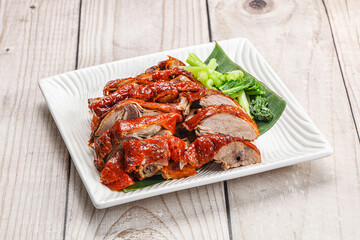 Asian cuisine - roasted duck with skin