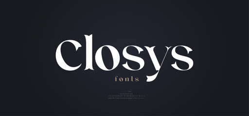 Elegant alphabet letters font brand logo. Typography oriental luxury classic modern serif italic fonts decorative wedding vintage retro logos. vector illustration