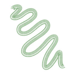 Streaky Lines Squiggly Decoration