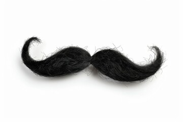 Black moustache isolated on white background.