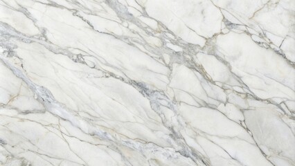 Naklejka premium Luxurious high-resolution image of smooth white Carrara marble texture with subtle grey veins and soft natural patterns.