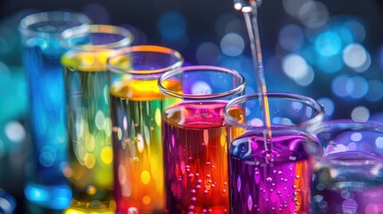 Photograph of liquid solution employed in chemical tests