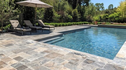 Swimming Pool in a Backyard