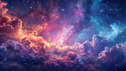 Naklejka premium Galaxy background