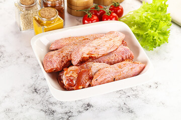 Marinated Duck wings for barbecue