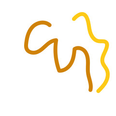 Obraz premium Brown yellow squiggly lines decorative 
