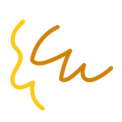 Brown yellow squiggly lines decorative 