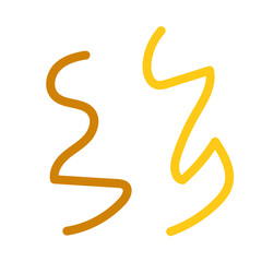 Brown yellow squiggly lines decorative 