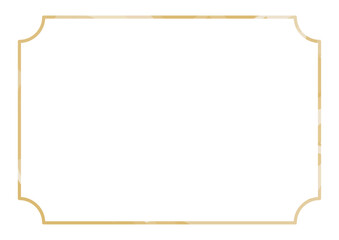 シンプルなゴールド塗りのラインフレーム
