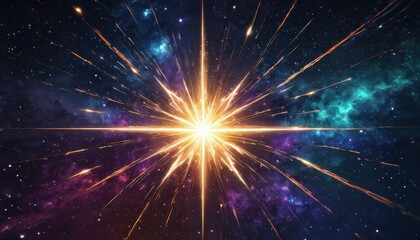 Fototapeta premium Bright Starburst in Space.