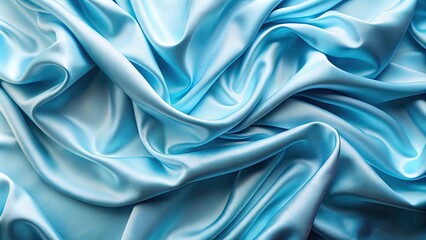 Obraz premium Texture of light blue fabric background, soft, smooth, textile, material, pattern, abstract, cloth, backdrop, design, blue