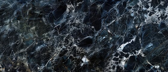 Naklejka premium Panoramic close-up, high detail scan of polished marble texture, Generative AI
