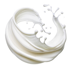 milk splash isolated on white