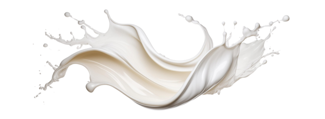 milk splash isolated on white