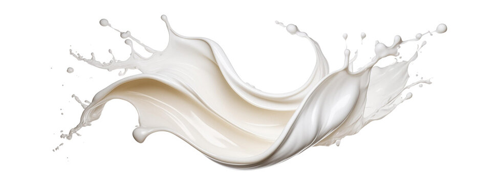 milk splash isolated on white