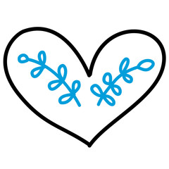 Elements illustration sticker stamp heart icons Valentine decoration line colorful color