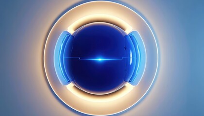 Abstract Blue Sphere with Glow