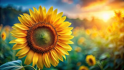 Sunflower with vibrant colors and intricate details, sunflower,vibrant, colors, intricate, details, nature, floral, decorative