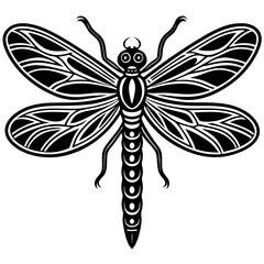 A Simple Elegant Dragonfly (1) Vector Design and illustration